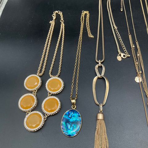 Chico's & Inspirational Wearable Jewelry Lot 12 Necklaces Earrings Tassels