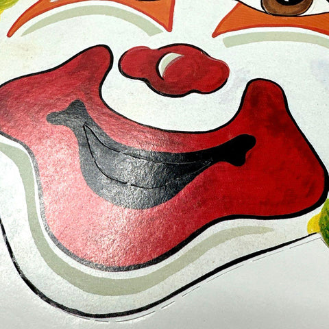 Price Stern Sloan Glow In The Dark Clown Masks Book Vintage Punch Out 4 Masks