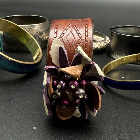 Vintage & Modern Costume Jewelry Lot 10 Bracelets Turtle Flower Bangles Cuffs