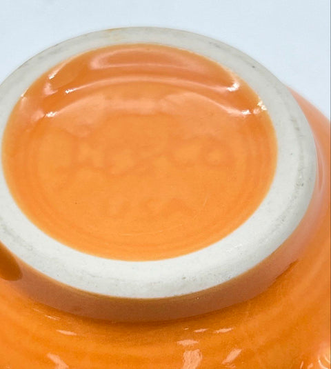 Homer Laughlin Fiesta Teacup Set 2 Piece Cobalt Blue & Orange Glazed Earthenware