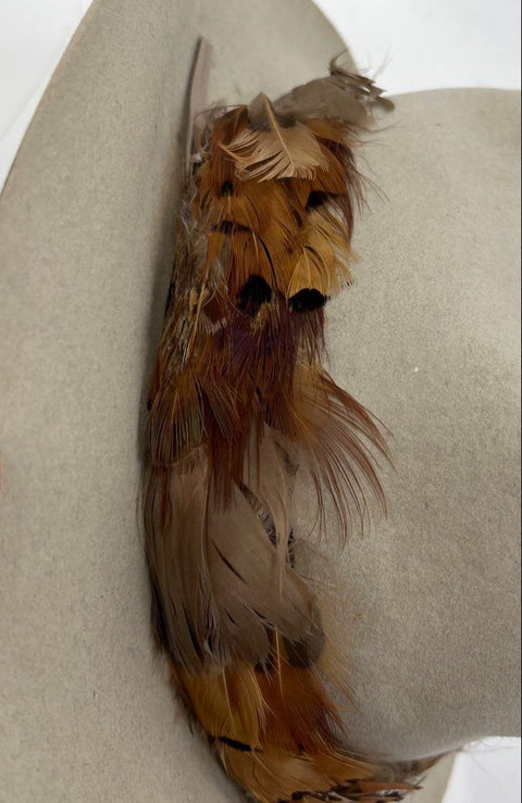 Vintage Stetson Tan Felt Cowboy Western Hat John B. Stetson Co Feather Band