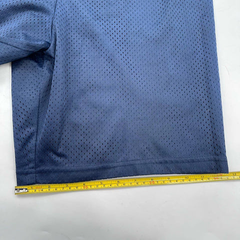 Vintage Wilson Men's Navy Blue Mesh Athletic Gym Shorts Drawstring