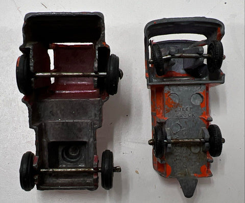 Tootsietoy Diecast Vehicle Lot 5 Cars Trucks Vintage Jeep Beetle