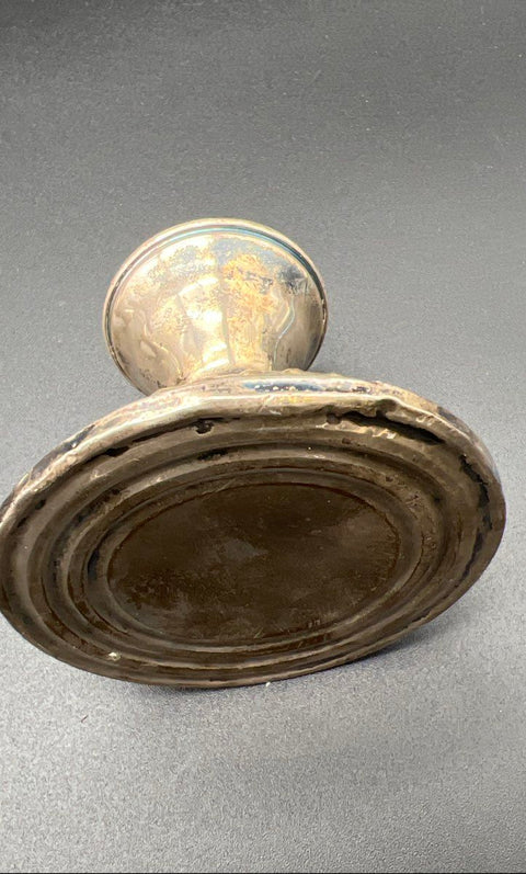 Saart Bros Diamond S Sterling Silver Candlestick Pair Cement Filled Vintage