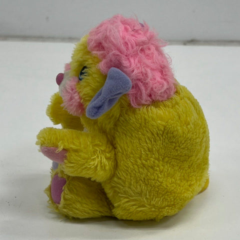 Vintage 1985 Popples Potato Chip Yellow Plush Stuffed Animal Toy 80s
