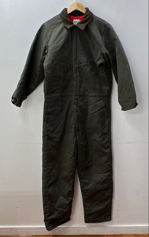 Vintage 80s KEY Quilt Lined Duck Canvas Workwear Coveralls Made in USA Sz XL