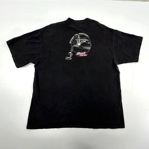 Vintage 1996 Bud Ice Penguin Dooby Dooby Doo Beer Promo T-Shirt Sz XXL