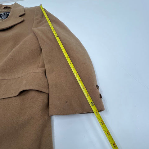 Vintage Kashmara Camel Tan Wool Cashmere Blend Overcoat Men's