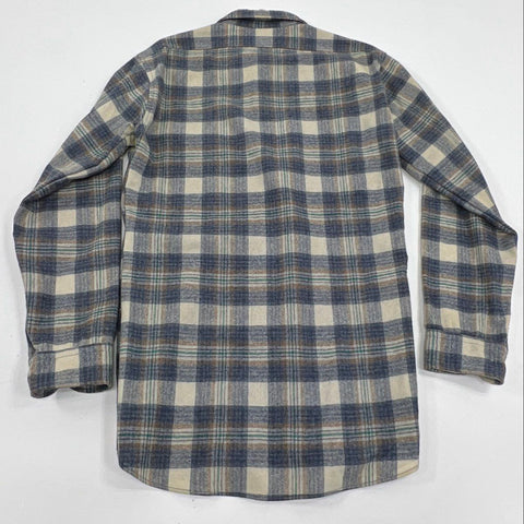 Vintage 70s Pendleton Wool Flannel Plaid Shirt Quilted Yoke USA Sz M