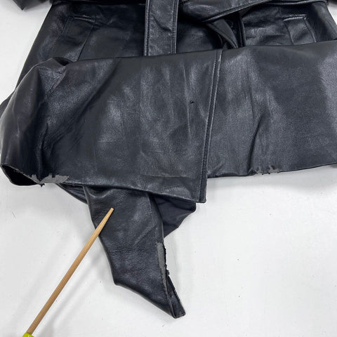 Babaton Women's Black Tabloid Vegan Leather Trench Jacket Sz S NWT