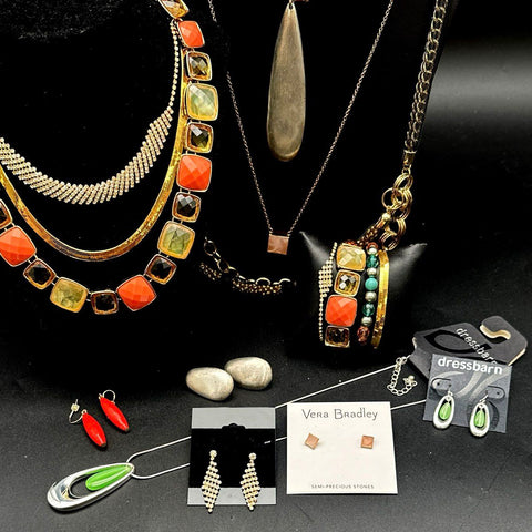 Vera Bradley Dressbarn Statement Costume Jewelry Lot Necklaces Earrings 20pc