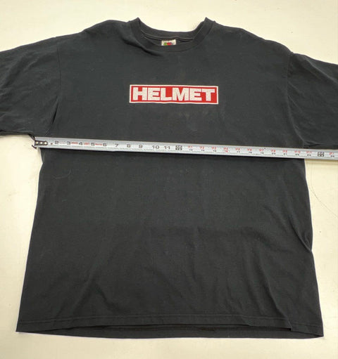 Vintage 90s Helmet Band Box Logo T-Shirt Double Stitch Sz XL