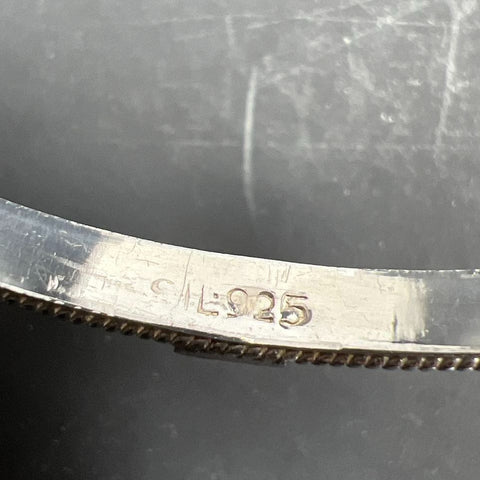 925 Sterling Silver Textured Bangle Bracelet 11.91g