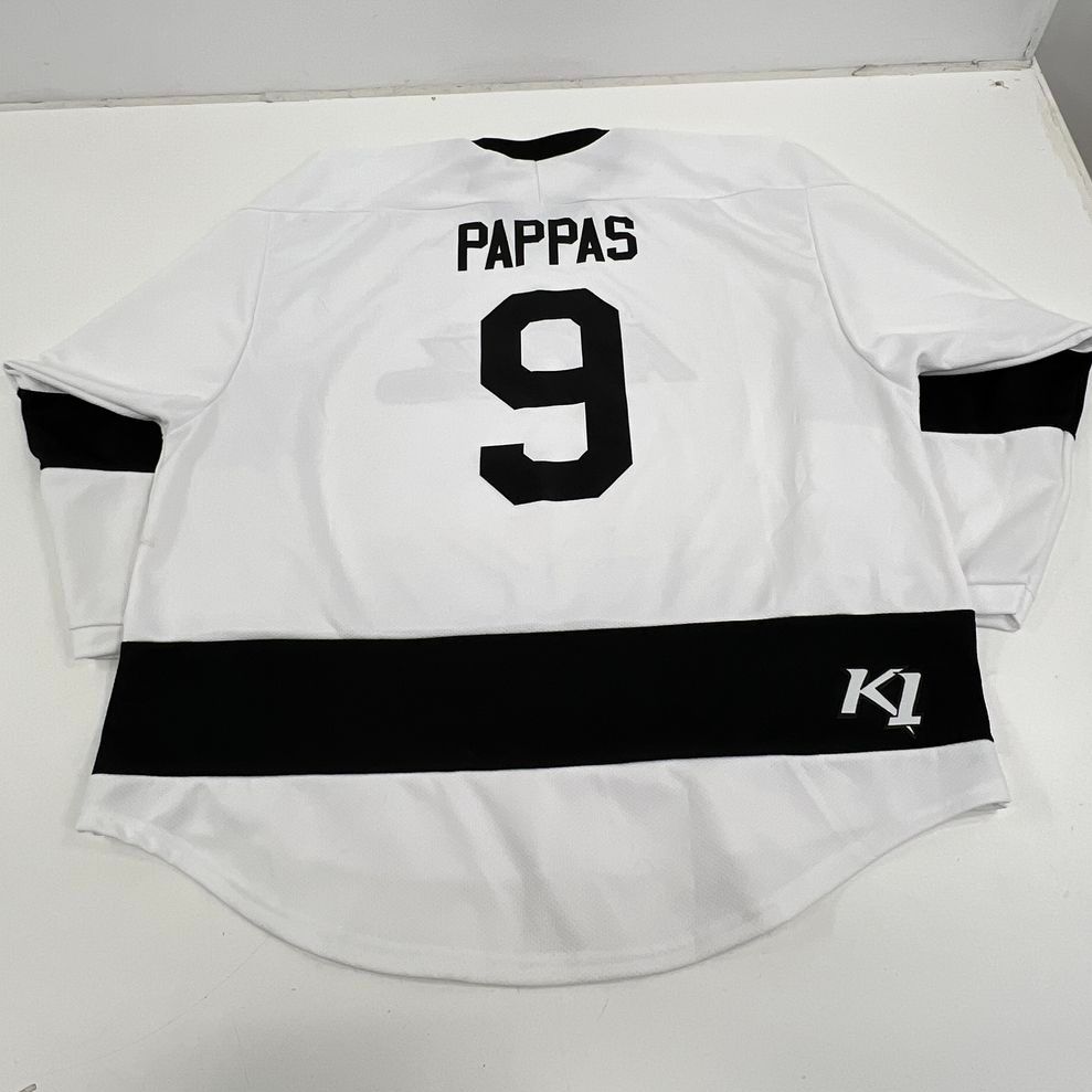 Men's K1 Sportswear Black & White Pappas Hockey Jersey Lot of 4 - Size L & XL