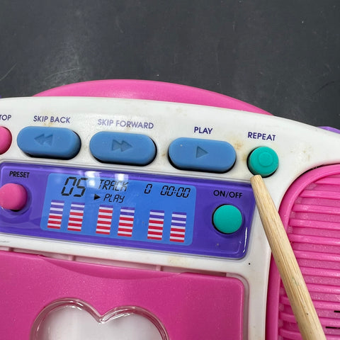 Vintage 1999 Barbie Dance With Me Talking Boombox CD Player Radio KIDdesigns