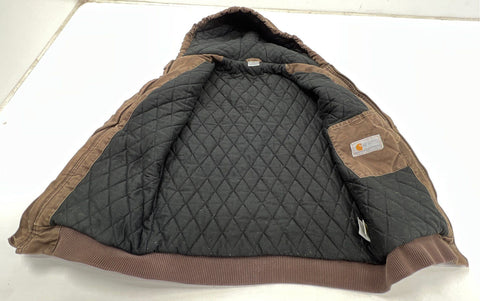 Vintage 90s Carhartt Quilt-Lined Duck Active Jacket Brown Sz XL (18-20)
