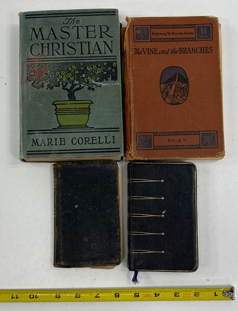 The Master Christian + 4 Antique Book Lot 1903-1940s Religious Novel Prayer