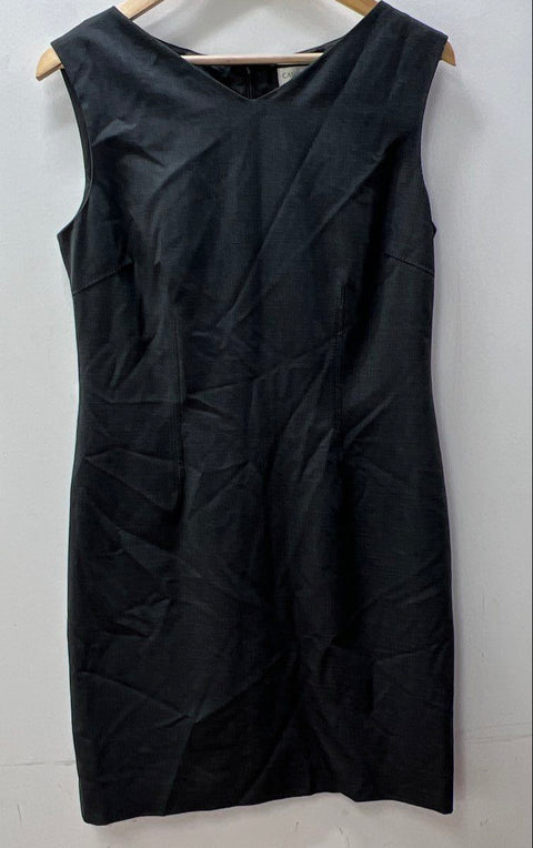 Vintage Y2K Casual Corner Studio Women's Gray 2pc Dress & Jacket Suit Sz 8