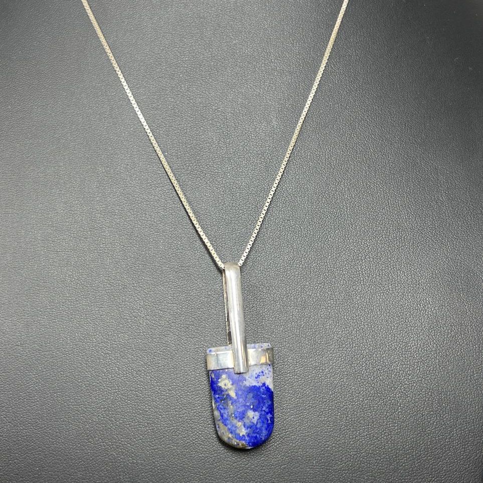 Sterling Silver Sodalite Pendant Necklace 14g