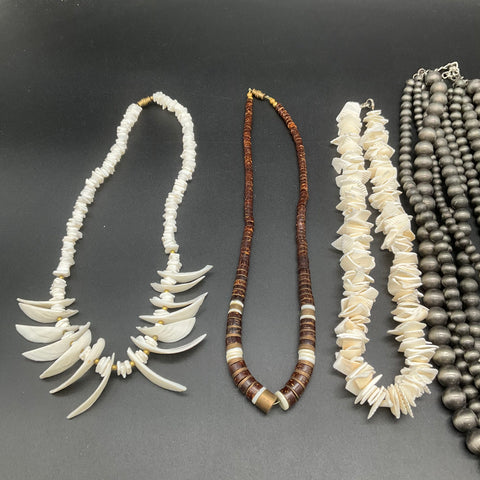 Southwestern Tribal Style Jewelry Lot of 8 Necklaces Shell Beaded Statement