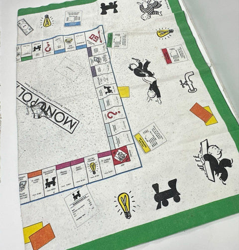 Monopoly Blanket Board Game Throw 65x86 Vintage Parker Brothers USA