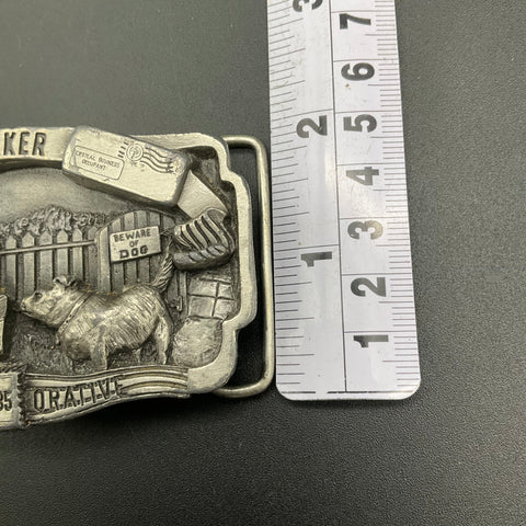 Vintage Belt Buckle Lot 3 NRA Golden Eagles US Postal Worker 1985 Solid Brass