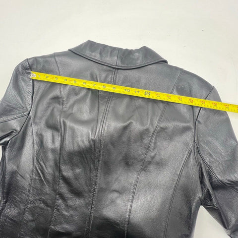 Vintage 90s East Fifth Genuine Leather Zip Up Moto Jacket Sz L