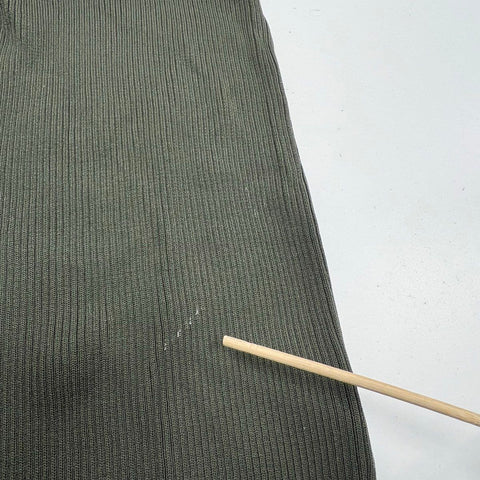 Michael Kors Women's NWT Ivy Green Ribbed Knit Lace Up Sheath Dress Size M