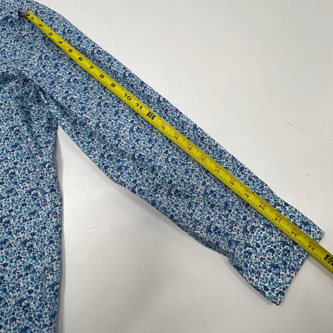 Psycho Bunny Floral Microprint Modern Fit Stretch Button Up Shirt Sz 16.5 32/33