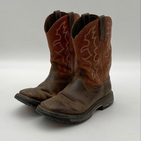 Ariat Sierra Distressed Brown Leather Western Cowboy Work Boots Men's Size 7D