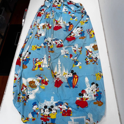 Vintage Disney Sheet Set Mickey Mouse Donald Duck Twin Fitted Flat Muslin 2pc
