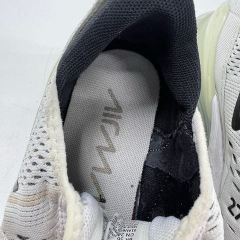 Nike Air Max 270 White Black Lifestyle Running Sneakers Womens Size 7
