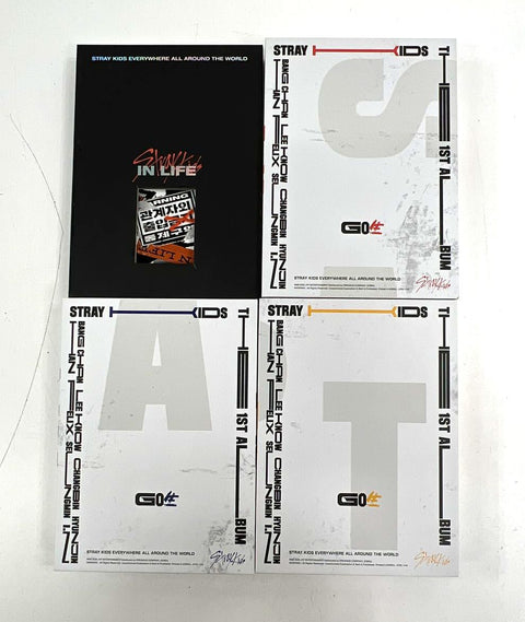 Stray Kids K-Pop Album Lot 4 GO生 Go Live IN生 In Life 1st Studio Album JYP