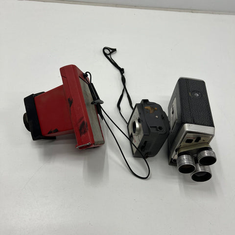 Vintage Lot of 3 Cameras Polaroid Zip Kodak Scopesight Imperial Satellite II