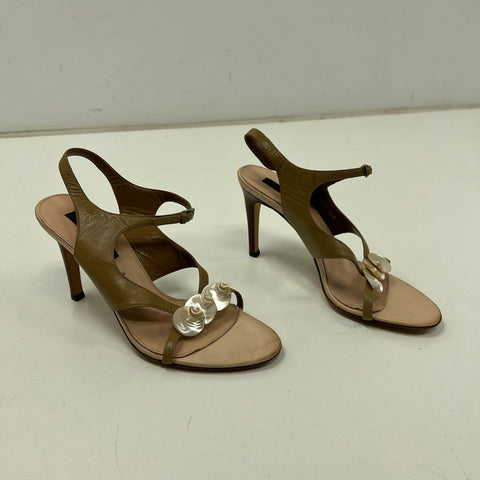 Lot 2 Karen Millen & Sergio Rossi Leather Heels Pumps Sandals Sz 37 & 36.5