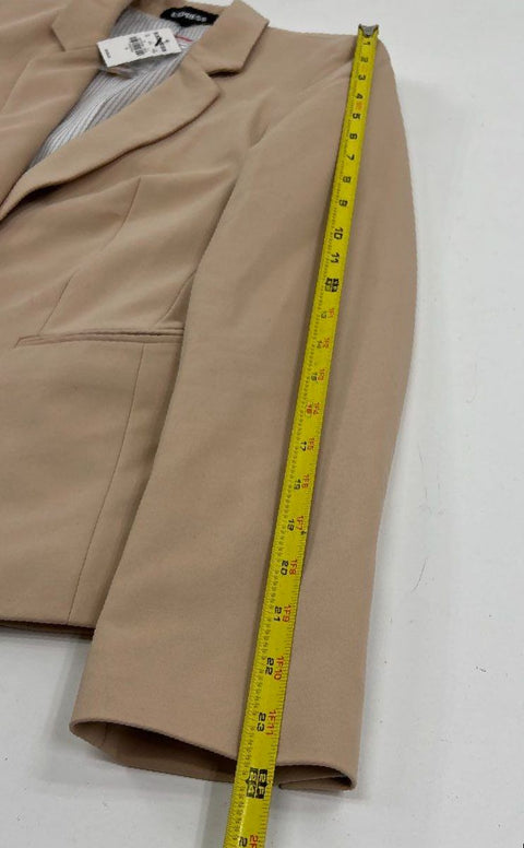 Express Women's Tan Stretch Single Button Blazer Jacket Size 8 NWT