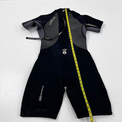 Sea Doo Women's Shorty Wetsuit Black Gray Ultra Flex 4-Way Stretch Sz 11/12