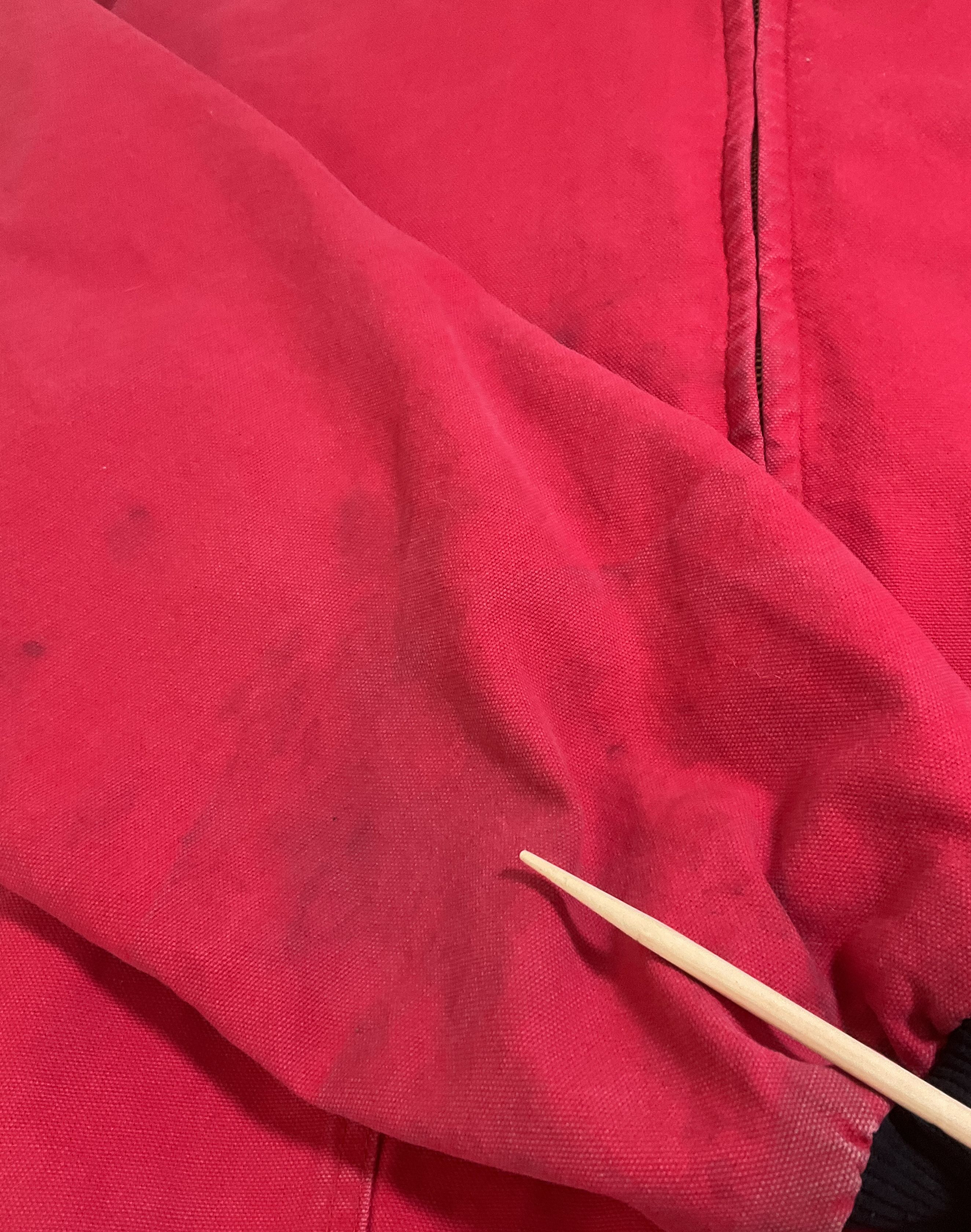 Vintage 80s Pella Red Hooded Thermal Lined Work Jacket Men's XL USA Made
