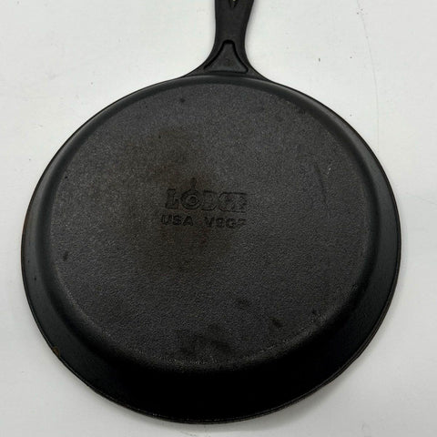 Lodge 9 Inch Cast Iron Skillet and Grill Pan 2 Piece Lot Made in USA