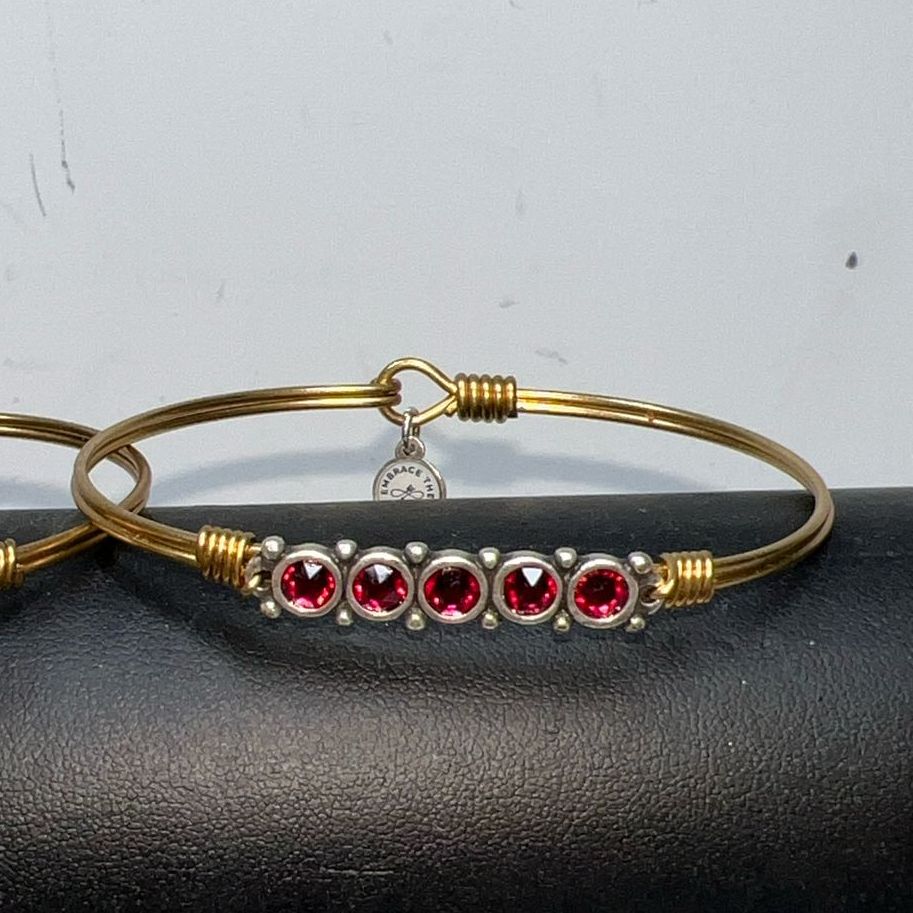 2 L+D Embrace the Journey Faux Pearl & Rhinestone Bracelets