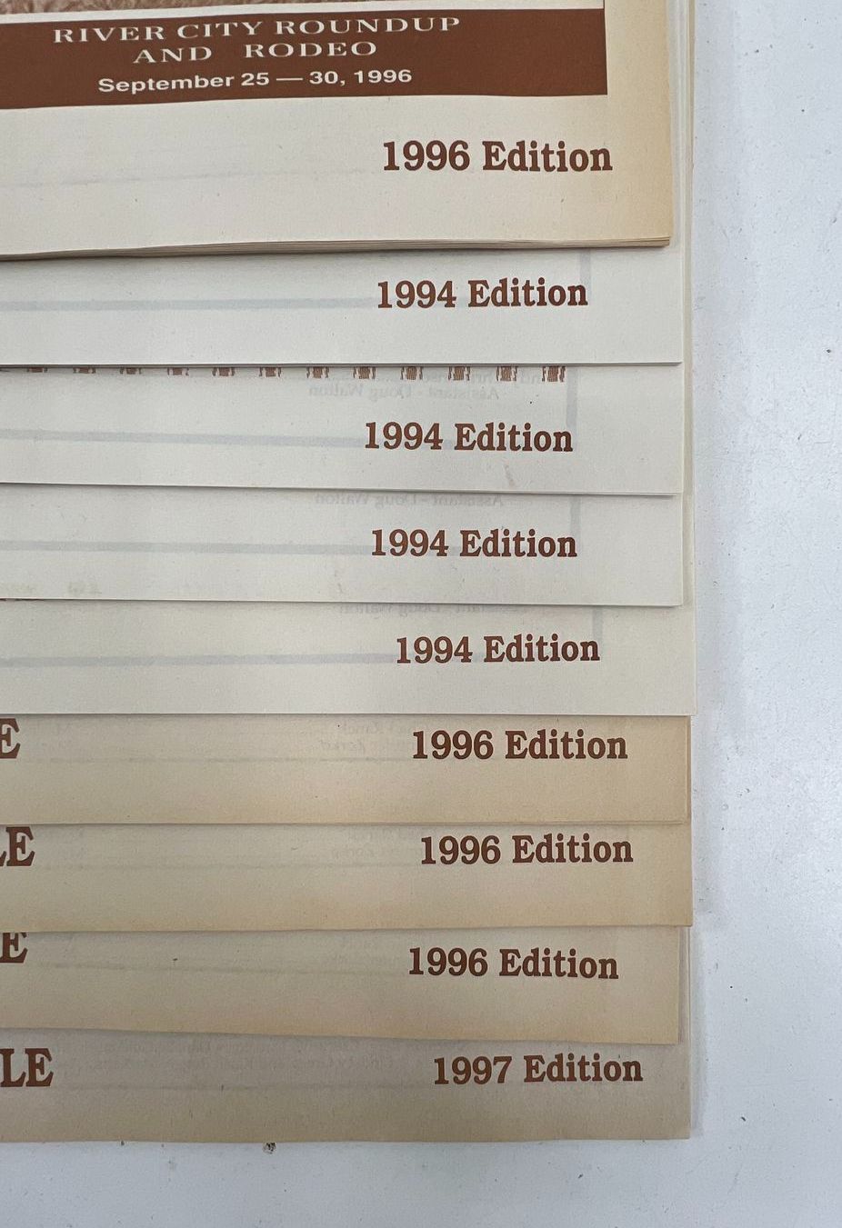 Vintage River City Rodeo Roundup Lot 1988-2006 Programs Primer Newspaper