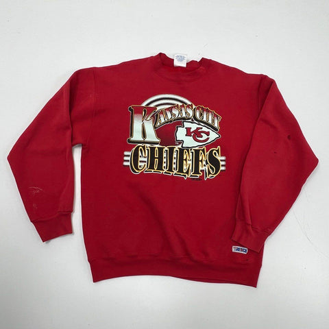 Vintage 90s Trench Men's NFL Kansas City Chiefs Red Sweatshirt Graphic USA L