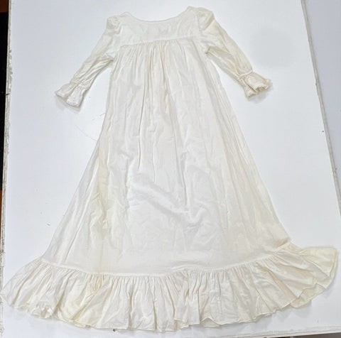 Vintage 90s Victoria's Secret Women's White 100% Cotton Prairie Nightgown Sz S
