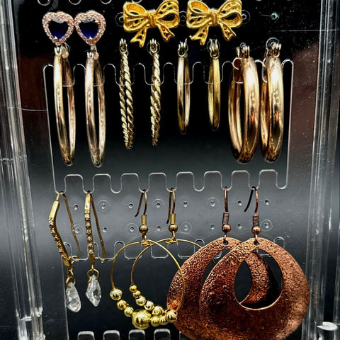 Vintage to Modern Costume Fashion Earrings Jewelry Lot 35+ Pairs Mixed Styles