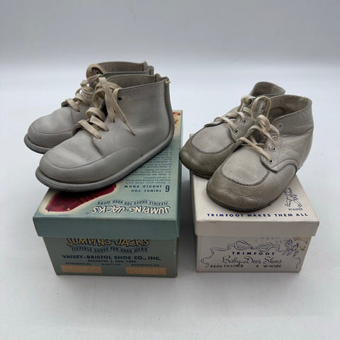 Vintage Jumping-Jacks & Baby Deer Kids Shoes Lot Leather Walker Size 3.5 4 5