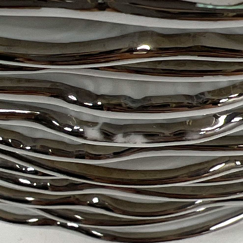 Vintage Johann Haviland Baroque Platinum Rim Dinner Plates Lot of 12 Bavaria