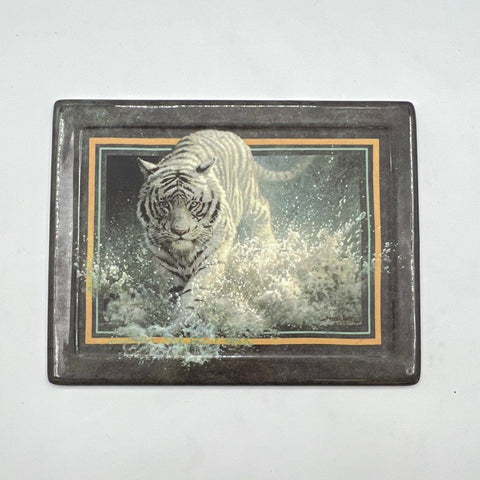Bradford Exchange White Lightning Tiger Collector Plate John Seerey-Lester