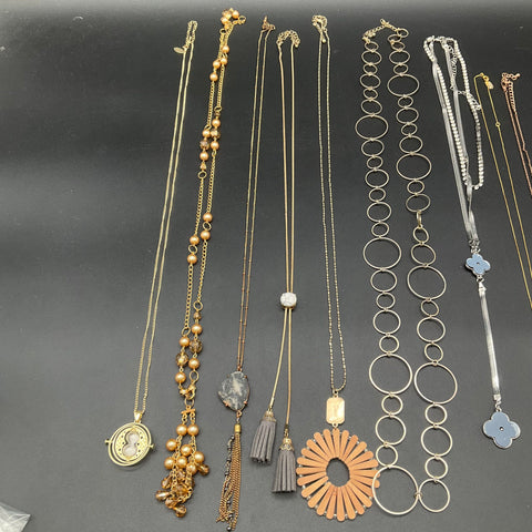 Fashion Costume Jewelry Necklace Lot of 9 Alexa's Angels Statement Tassel Boho