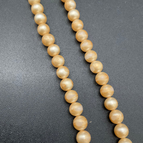 Vintage Trifari Simulated Pearl Necklace Rhinestone Clasp Original Box