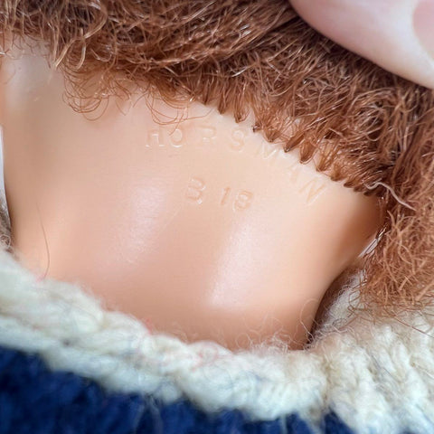 Vintage 1950s Baby Doll Sleep Eyes Rooted Hair w/ 2 Outfits Mid Century Toy